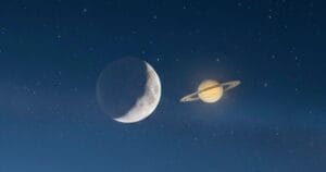 Lua e Saturno em Conjunto Astronômico: Observação no céu Brasileiro