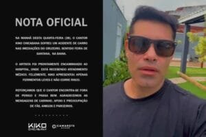 Cantor da banda Chicabana sofre acidente na Bahia