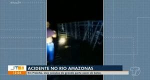 Acidente com Balsa e caminhões no rio Amazonas em Prainha