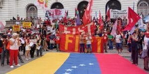 Protesto na Cinelândia contra o sequestro de Nicolás Maduro
