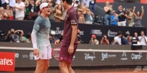 João Fonseca e Marcelo Melo na final do Rio Open