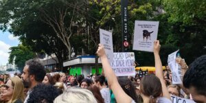 Protesto em São Paulo pede justiça pelo cão Orelha