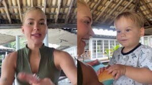 Virginia Fonseca comemora início da vida escolar do filho de 1 ano